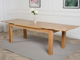 Rackhams Richmond Solid Oak Extendable Dining Table - 200 to 280cm - Brown - Matte Laquer - 1 - thumbnail 6