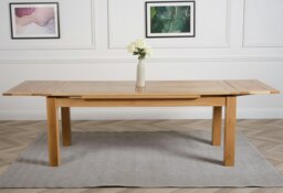 Rackhams Richmond Solid Oak Extendable Dining Table - 200 to 280cm - Brown - Matte Laquer - 1 - thumbnail 4