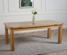 Rackhams Richmond Solid Oak Extendable Dining Table - 200 to 280cm - Brown - Matte Laquer - 1