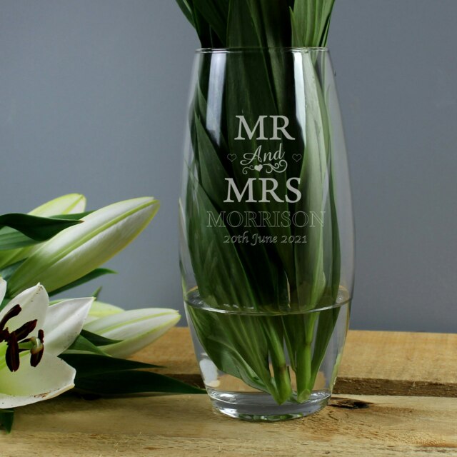 Rackhams Personalised Mr & Mrs Bullet Vase - image 1