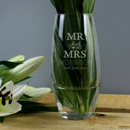 Rackhams Personalised Mr & Mrs Bullet Vase - thumbnail 1