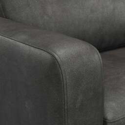 Rackhams York Black Faux Leather 3-Seater Sofa - thumbnail 3