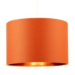 "Rackhams Contemporary Vivid Orange Cotton 12"" Table Base or Pendant Lamp Shade" - thumbnail 2