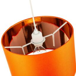 "Rackhams Contemporary Vivid Orange Cotton 12"" Table Base or Pendant Lamp Shade" - thumbnail 3