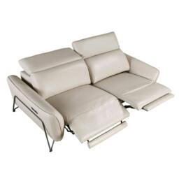 Rackhams Relax sofa in sand leather 6264/6276 - 164 x 111 x 104 - Sand - Darkened steel - 2 - thumbnail 5