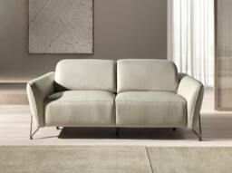 Rackhams Relax sofa in sand leather 6264/6276 - 164 x 111 x 104 - Sand - Darkened steel - 2 - thumbnail 2