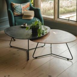 Rackhams Bergen Nesting Coffee Table Set - Warm Rust, Copper - thumbnail 2