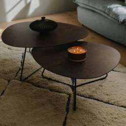 Rackhams Bergen Nesting Coffee Table Set - Warm Rust, Copper - thumbnail 3
