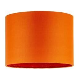 Rackhams Contemporary Drum Lamp Shade in Vibrant Orange Cotton Blend Fabric