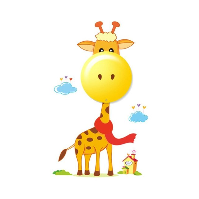 Rackhams Giraffe LED Childrens Lamp Charming Fun Night Light Ultra Low Consumption 0.6W Colourful Wall Decals Create A 3D Effect - image 1