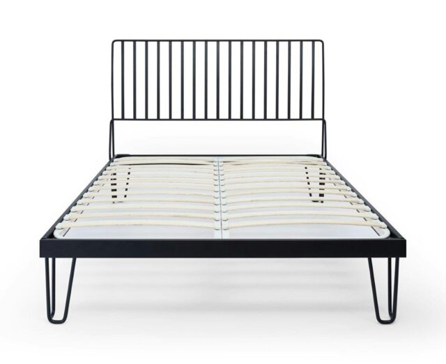 Rackhams Finn Bedsteads - King - Matt Black - No Headboard Pads - image 1