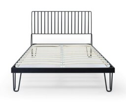 Rackhams Finn Bedsteads - King - Matt Black - No Headboard Pads - thumbnail 1