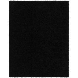 Rackhams Moda Shag-Solid Color Black Plush Soft Pile Rug - 120 x 120 cm - thumbnail 3