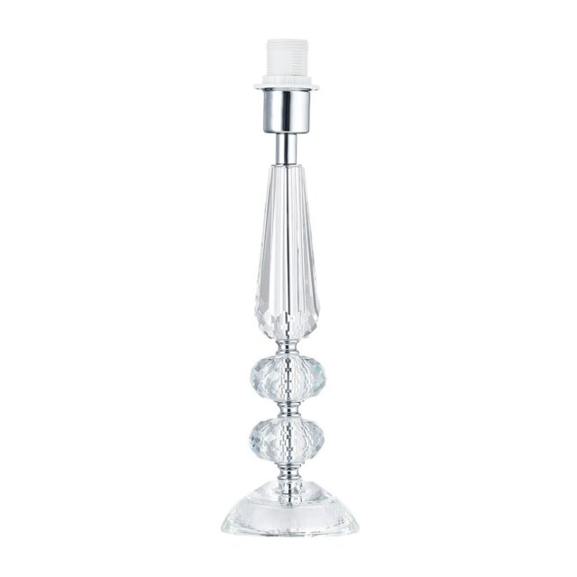 Rackhams Contemporary Transparent K9 Crystal Glass Table Lamp Base with Faceted Spheres - image 1