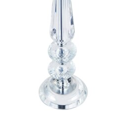 Rackhams Contemporary Transparent K9 Crystal Glass Table Lamp Base with Faceted Spheres - thumbnail 2