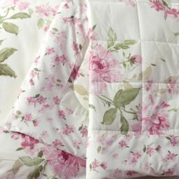 Rackhams Avebury Floral Reversible Quilted Bedspread Cream - 220 x 230 cm - Cream - thumbnail 2