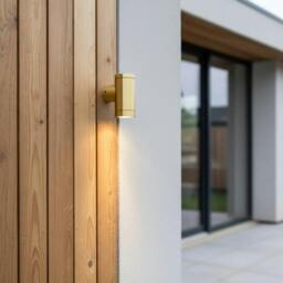 Rackhams 3 Watt LED Exterior Brass Wall Light - thumbnail 1