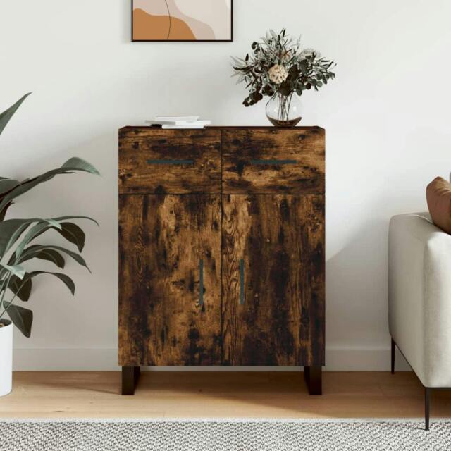 Rackhams Sideboard Smoked Oak 69.5x34x90 cm Engineered Wood - image 1