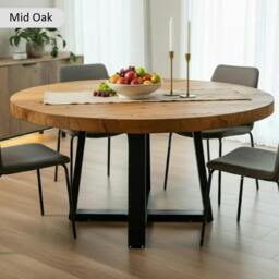 Rackhams Chunky and Sturdy Round Dining Table - 110cm - thumbnail 4