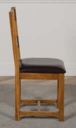 Rackhams Lincoln Solid Oak Dining Chair - Brown - 1 - thumbnail 3