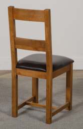 Rackhams Lincoln Solid Oak Dining Chair - Brown - 1 - thumbnail 4