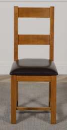 Rackhams Lincoln Solid Oak Dining Chair - Brown - 1 - thumbnail 1