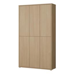 Rackhams Alice Springs Tall Shoe Cabinet with 6 Doors Push-to-Open in Elegancia Oak - Matt - Standard - Elegancia Oak - thumbnail 4