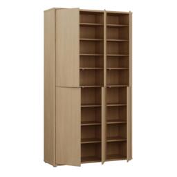 Rackhams Alice Springs Tall Shoe Cabinet with 6 Doors Push-to-Open in Elegancia Oak - Matt - Standard - Elegancia Oak - thumbnail 5