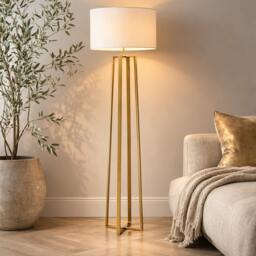 Rackhams Savine Champagne Gold Floor Lamp - thumbnail 2