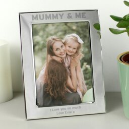 Rackhams Personalised Silver 5x7 Mummy & Me Photo Frame - thumbnail 2