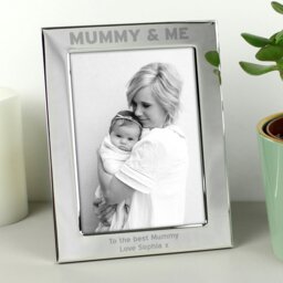 Rackhams Personalised Silver 5x7 Mummy & Me Photo Frame