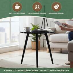 Rackhams Black Marble Top Coffee Table - thumbnail 2