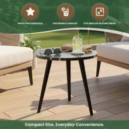 Rackhams Black Marble Top Coffee Table - thumbnail 3