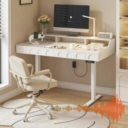 Rackhams Freya Smart Standing Office Desk, Up And Down, Electric Height Adjustable - 120 x 70cm - thumbnail 2
