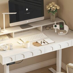 Rackhams Freya Smart Standing Office Desk, Up And Down, Electric Height Adjustable - 120 x 70cm - thumbnail 4