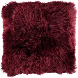 Rackhams Long-Wool Sheepskin Cushion - 35x35 cm - Dove - thumbnail 5
