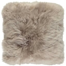 Rackhams Long-Wool Sheepskin Cushion - 35x35 cm - Dove
