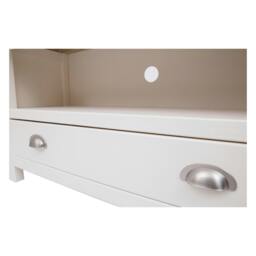 Rackhams Lovere Off White 1 Drawer TV Cabinet Chrome Cup Handle - Off White - thumbnail 5