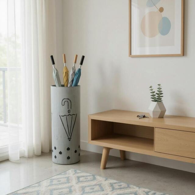 Rackhams MSL 49CM CREAM METAL UMBRELLA STAND