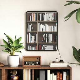 Rackhams Rectangular Mirror with Metal Frame, Decorative Wall Mirror, Black - 40.5 x 30 x 3 cm - Black - thumbnail 6