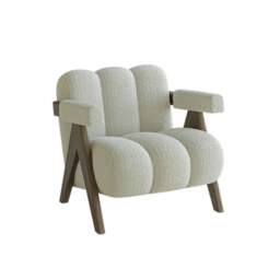Rackhams Rosa Armchair, Velvet/ Boucle - Grey Legs - Green - Velvet - thumbnail 5
