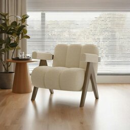 Rackhams Rosa Armchair, Velvet/ Boucle - Grey Legs - Green - Velvet - thumbnail 2