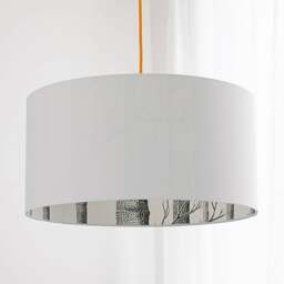 "Rackhams Cole & Son The Woods Silhouette Lampshade in White - Table / Floor Lamp - 45cm Diameter x 25cm Height / (18"" x 10"")" - thumbnail 1