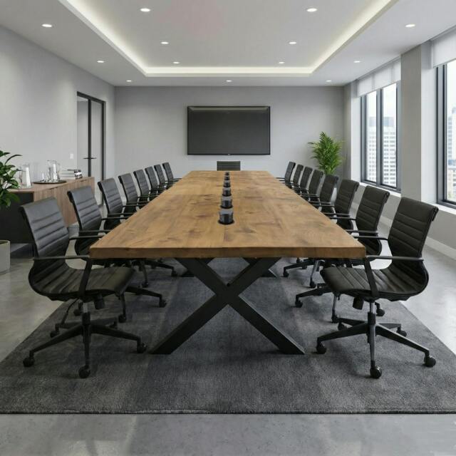 Rackhams Rustic Canadian Conference Table - 280x100cm - 280 - 100 - image 1