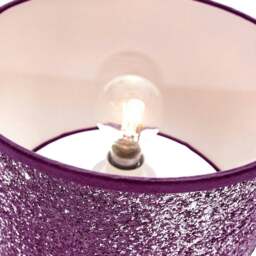Rackhams Modern and Designer Bright Purple Glitter Fabric Pendant/Lamp Shade 25cm Wide - thumbnail 4