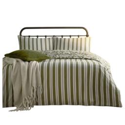 Rackhams Skandi Woodland Reversible Brushed Cotton Duvet Cover Set - Thyme Green - King/Super King - Thyme Green - 100% Cotton - thumbnail 2