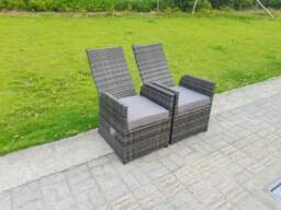 Rackhams Rattan Garden Furniture Gas Fire Pit Rectangle Oblong Dining Table And Chairs 6 Seater Plus Rectangular Table - thumbnail 3