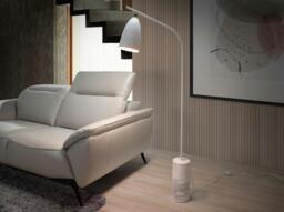 Rackhams Marble and White Steel Floor Lamp 8036 - thumbnail 3