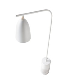 Rackhams Marble and White Steel Floor Lamp 8036 - thumbnail 5