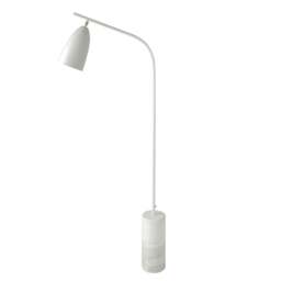 Rackhams Marble and White Steel Floor Lamp 8036 - thumbnail 1